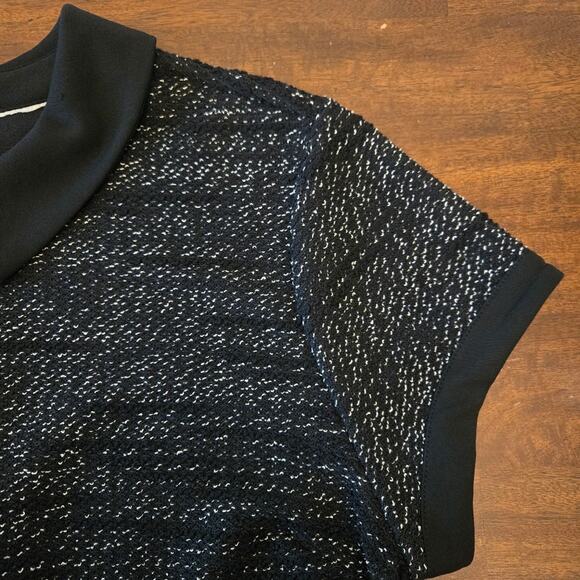 Maison Jules Women's Collared Shift Dress Black White Size L - Picture 5 of 11